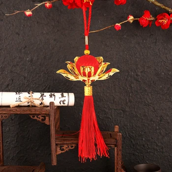 1tk 2023 Hiina Uue Aasta Silk Palli Lotus Laterna Spring Festival Stseeni Rippuvad Ripatsid Kingitus Sise-Ja Välistingimustes Kaunistused